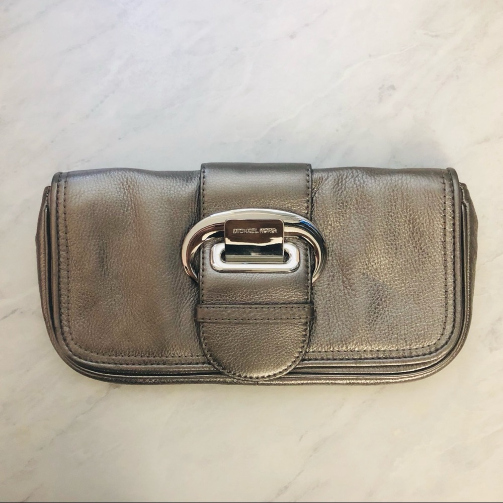 Michael Kors Silver Clutch